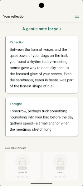 Naruska Reflect – personalized daily reflection note